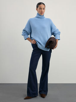 Джемпер с воротом из смесового хлопка / Zarina  фото 2