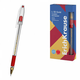 АКЦИЯ Цена за 12 шт. Ручка шариковая ErichKrause L-30 Gold Stick&Grip Classic 0.7, Super Glide Technology, цвет чернил черный (в коробке по 12 шт.)  фото 4