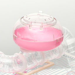 Клетка для грызунов с туннелем, выносным домиком и наполнением, 47 х 30 х 38, см, розовая - Пижон фото 10