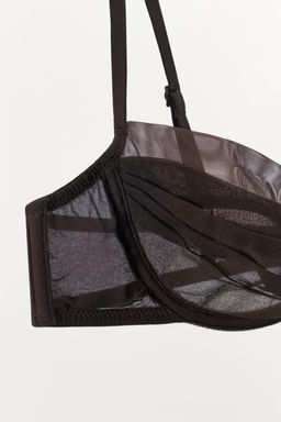 CONTRAST UNDERWIRED BRA WITH PLEATS - Zara фото 4