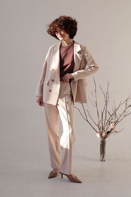 Жакет двубортный айвори - Martichelli фото 7