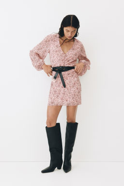 Vestido efecto arrugado con botones decorativos - H&m фото 3