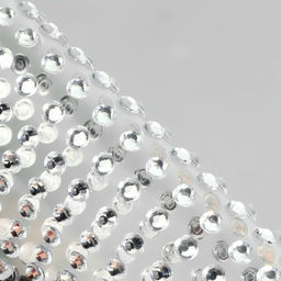 Цена за 4 шт. Стразы самоклеящиеся, d = 4 мм, 220 шт на листе на листе, цвет серебряный