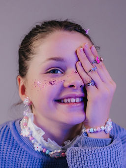 Цена за 2 шт. Набор детских украшений Выбражулька «Единорожки милые», 2 предмета: бусы, браслет, розовый