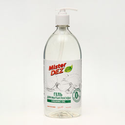 Средство для мытья посуды Mister DEZ organic oil, эко гель, без красителей, без запаха, 1 л