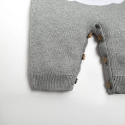 Комбинезон вязаный Крошка Я Мишка рост 68-74 см, цвет серый  фото 5