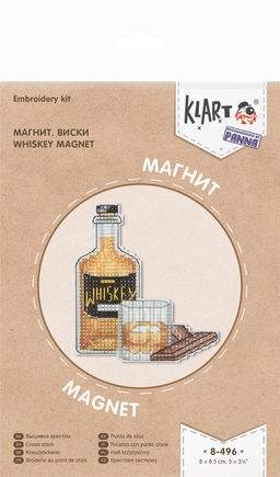 Klart набор для вышивания 8-496 Магнит. Виски 7.5 х 8 см