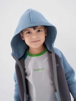 Толстовка Колор блок Графит утепленная - Bungly фото 2