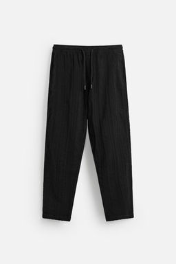 RELAXED FIT TEXTURED TROUSERS - Zara фото 9