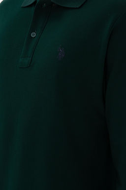 Мужская темно -зеленая базовая толстовка Неожиданная скидка в корзине - U.s. polo assn фото 7