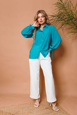 Блуза NIKVA н346-4 бирюза