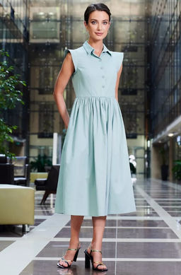 Платье хлопок OD-796-1 св.зеленое OD-796-1