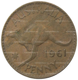 Монета 1 пенни 1961 года Австралия