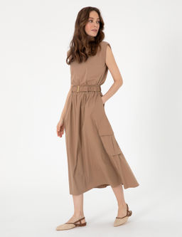 Kahverengi Regular Fit Dokuma Elbise - Pierre cardin фото 3