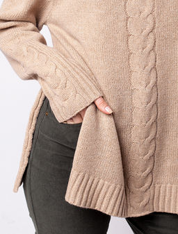 VILATTE / Свободный свитер из теплой пряжи с шерстью  фото 5