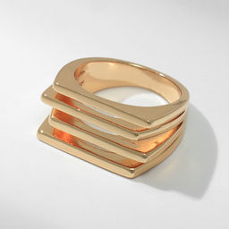 Кольцо металл Тренд полосы, цвет золото, размер 17