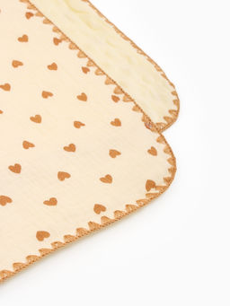 Плед «Этель. Сердечки», 100×100 см, муслин двухслойный