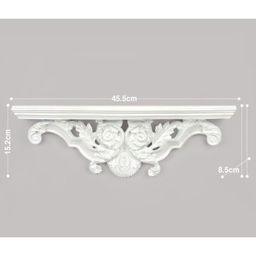 Декор настенный с полкой TAKE IT EASY «Ажурная», панно, 15.2×45.5 см, белая