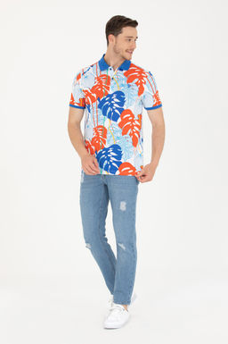 U. S. Polo Assn Мужская белая футболка с воротником-поло - U.s. polo assn фото 4