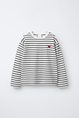 STRIPED HEART T-SHIRT