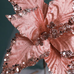 Цветок декоративный Пуансеттия розовая / P14 /уп 480/Новый год - Галеонтрейд фото 4