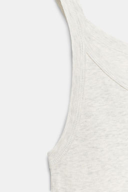 TOP TIRANTES RIB ALGOD?N / Beige vigor? - Zara фото 7