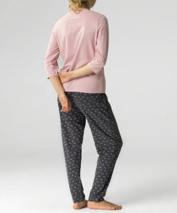 ATLANTIC NLP-483E Пижама женская Bow розовый + графитовый  фото 3