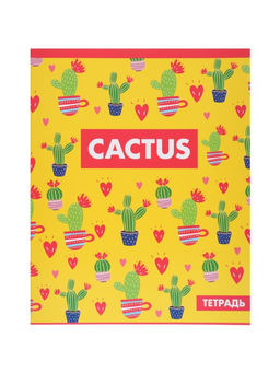 Набор тетрадей 36 листов в клетку, Calligrata «Кактус», 5 штук