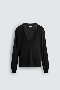 LIMITED EDITION WOOL V-NECK JUMPER - Zara фото 9