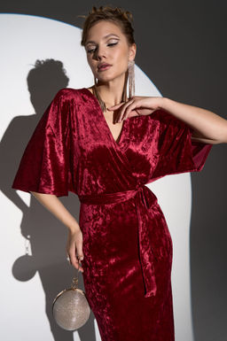 Платье Нимфа (Бордовый) - Эльза фото 16