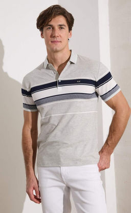 Футболка-поло F411-07-5174 grey melange - Fine joyce фото 10