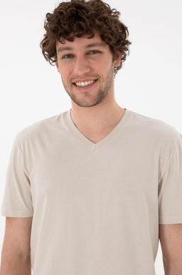 Erkek Regular Fit V Yaka Ta_ Basic Ti__rt Sepette S_rpriz _ndirim - U.s. polo assn фото 3