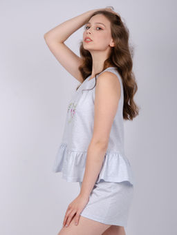 Пижама "Сирена" серая, трикотаж