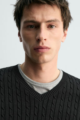CABLE KNIT STRUCTURED JUMPER - Zara фото 14