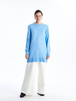 Bisiklet Yaka Kad?n Triko Tunik