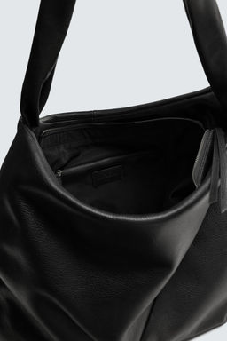 BOLSO SHOPPER PIEL / Negro - Zara фото 10