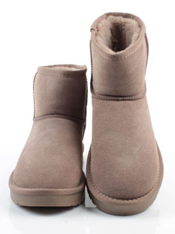 04-PF5854-4 GRAY/BEIGE Угги женские (натуральная замша, 100% шерсть)