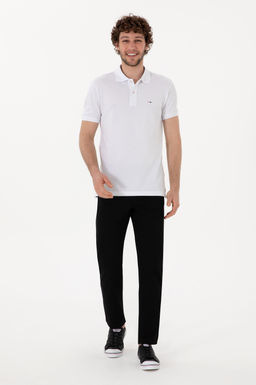 Erkek Siyah Slim Fit Kanvas Pantolon