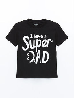 Bisiklet Yaka K?sa Kollu Bask?l? Erkek ?ocuk Ti??rt