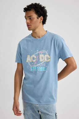 Футболка AC/DC стандартного кроя с круглым вырезом и короткими рукавами - Defacto фото 3