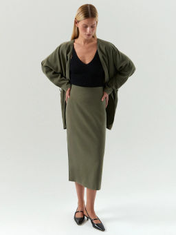 EMKA / Юбка-карандаш миди из тенсела  фото 2