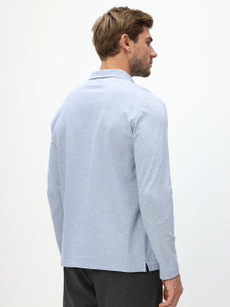 Джемпер мужской с воротником поло GREG G155-TD1246-LT7328 (голубой)  фото 4