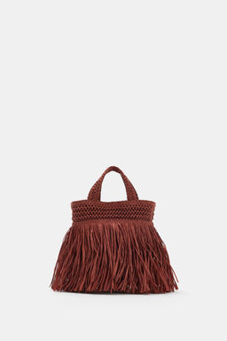 MINI BOLSO DE MANO FLECOS / Rojo Burdeos - Zara фото 2