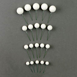 Топпер для торта «Бусины», набор 20 шт., белый