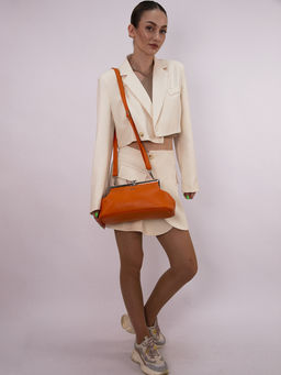 LACCOMA сумка Фиона-Ф826-оранжевый эко кожа хлопок фото 5