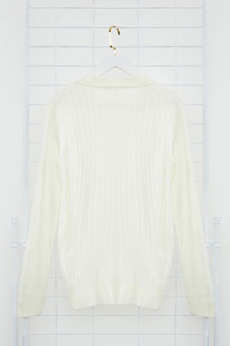 TRENDYOL MAN Siyah Slim Dar Kesim Couple/Cift Polo Yaka Duz Triko Kazak TMNAW25KZ00022 - Trendyolmilla фото 24