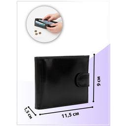 Кошелёк на кнопке, цвет чёрный - Textura фото 5