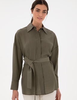 Haki Oversize Uzun Kollu G_mlek - Pierre cardin фото 3