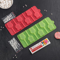 Форма для леденцов Доляна Влюблённость, силикон, 9.5?24?1 см, 6 ячеек (4.2?3.3 см), с палочками, МИКС  фото 5