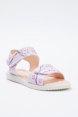 Trendyol Shoes Pembe Cicek Desenli Simli C?rt Bantl? Kucuk K?z Cocuk Kids Sandalet TAKSS25SD00052 - Trendyolmilla фото 2
